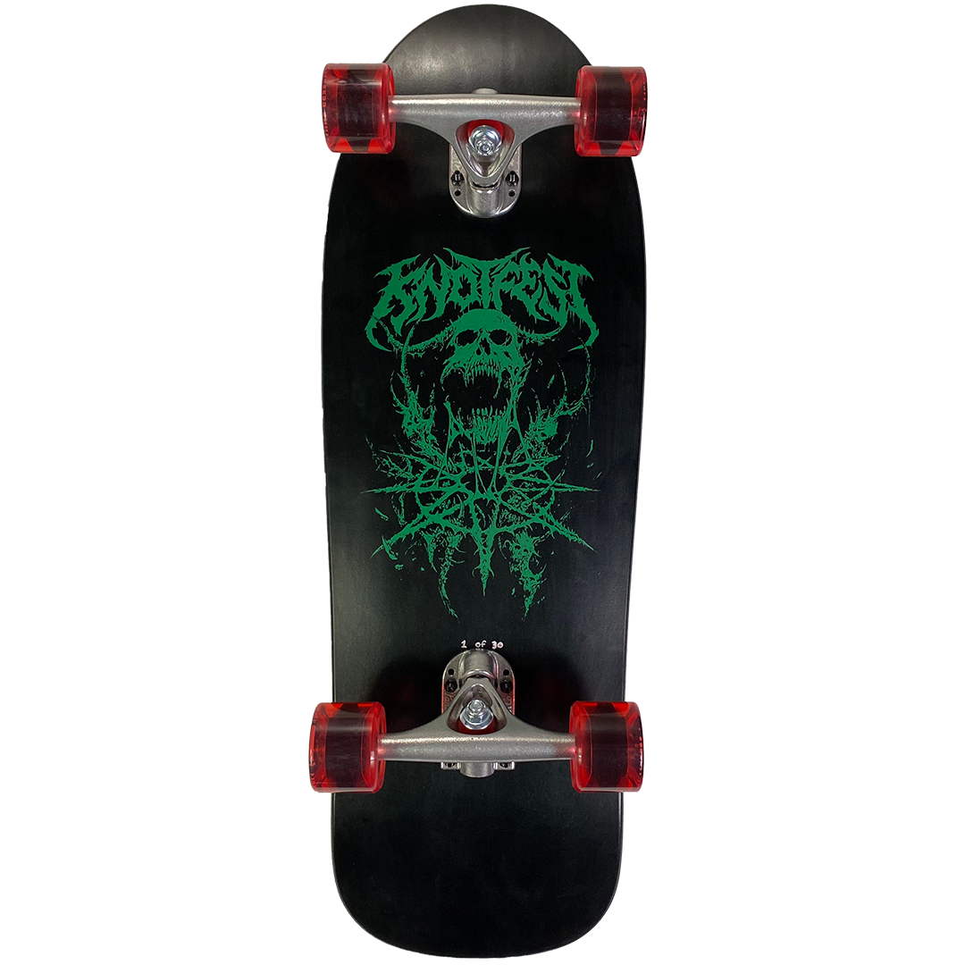 Riddick Skull LIMITED EDITION Complete Skateboard in Green