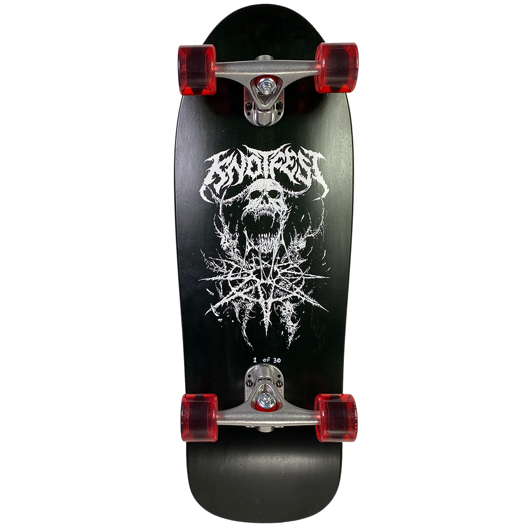 Riddick Skull LIMITED EDITION Complete Skateboard in White