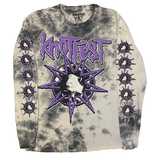 Knotfest Leg 2 Deathknot Purple Bomba Tie Dye Long Sleeve T-Shirt