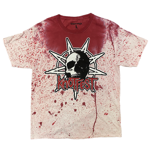 Knotfest Leg 2 Star Skull Blood Splatter T-Shirt
