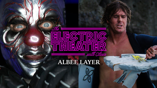 Professional surfer Albee Layer joins clown in The Electric Theater