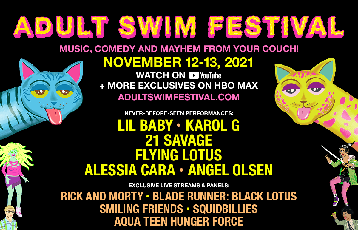 Adult Swim Festival groups Alien Weaponry, The Armed, and Thou with the likes of Lil Baby, 21 Savage and Flying Lotus for an eclectic two-day streaming event