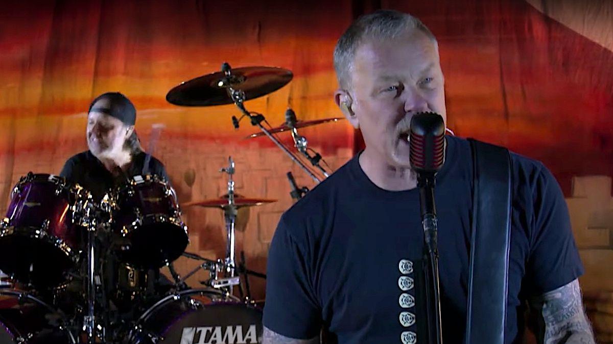 Metallica mark the 35th anniversary of 'Master of Puppets' by performing "Battery" on The Late Show with Stephen Colbert