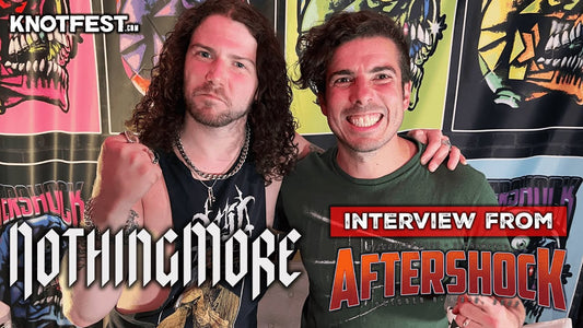 NOTHING MORE on their new music and graphic novel at AFTERSHOCK FESTIVAL
