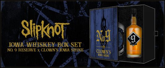 clown and Cedar Ridge Distillery unveil Slipknot No. 9 Whiskey Box Set featuring limited edition Iowa Shine
