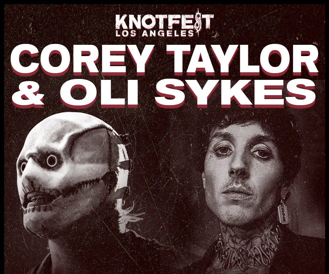 Corey Taylor and Oli Sykes bond over pushing creative boundaries the culture of heavy music and Knotfest LA