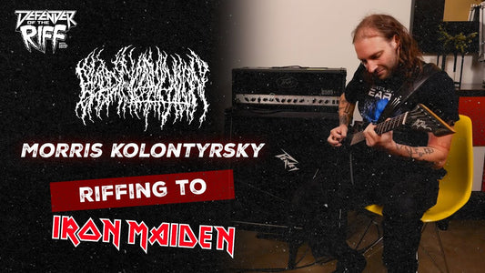 Morris Kolontyrsky (BLOOD INCANTATION) riffing to IRON MAIDEN - Defender Of The Riff