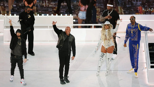 Dre Snoop Eminem Kendrick Lamar and Mary J. Blige deliver a historic Super Bowl Halftime Show