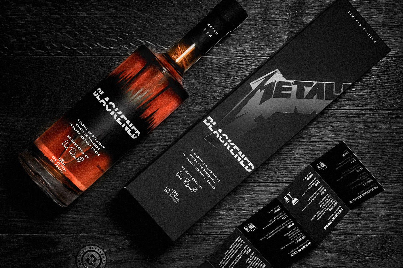 Metallica commemorates 30th anniversary of The Black Album with Batch 114 of their Blackened American Whiskey