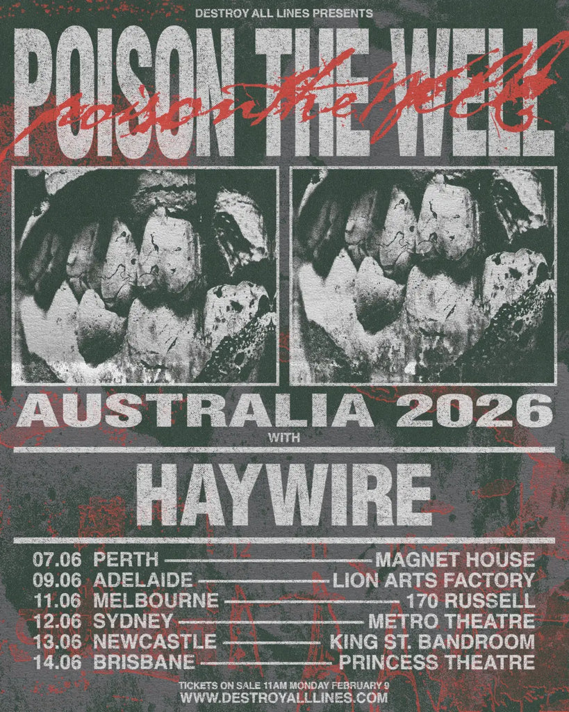 Poison the Well Announce 2026 Australian Headlining Tour with Haywire