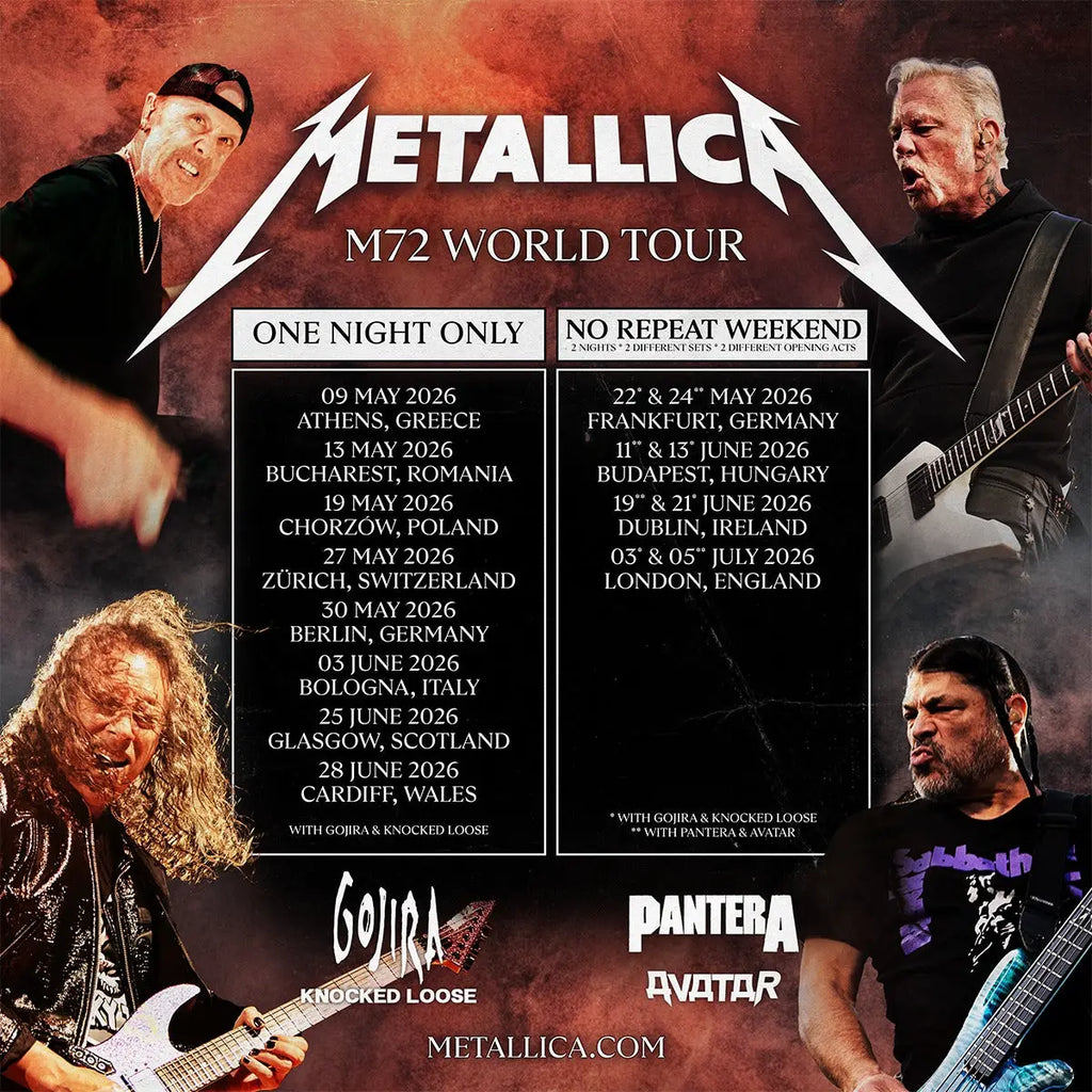Metallica Sets M72 World Tour 2026 European Dates