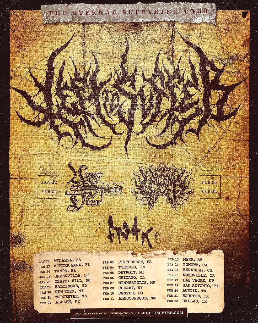 Left to Suffer Confirm Early 2026 The Eternal Suffering Tour