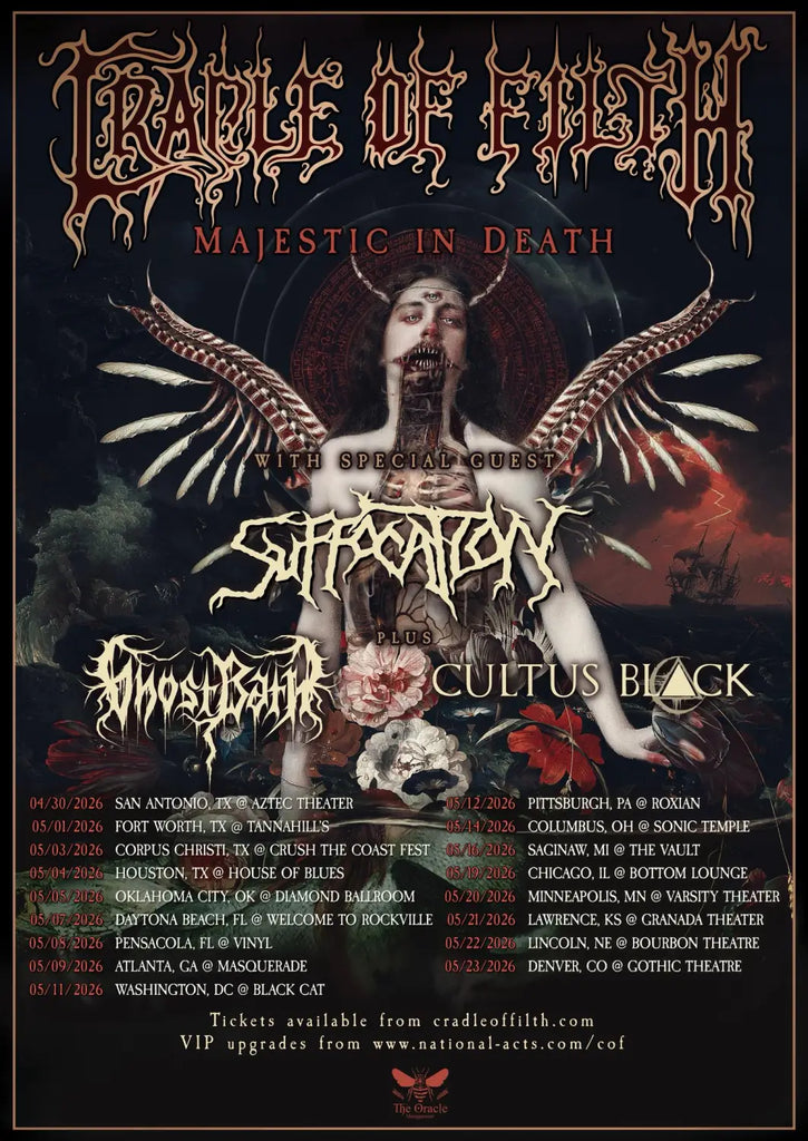 Cradle of Filth Announce Majestic In Death 2026 Spring U.S. Tour