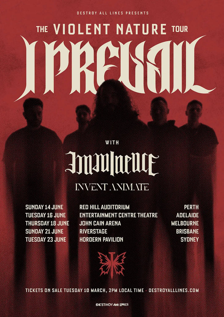 I Prevail Set Australian Dates of Their Violent Nature Tour