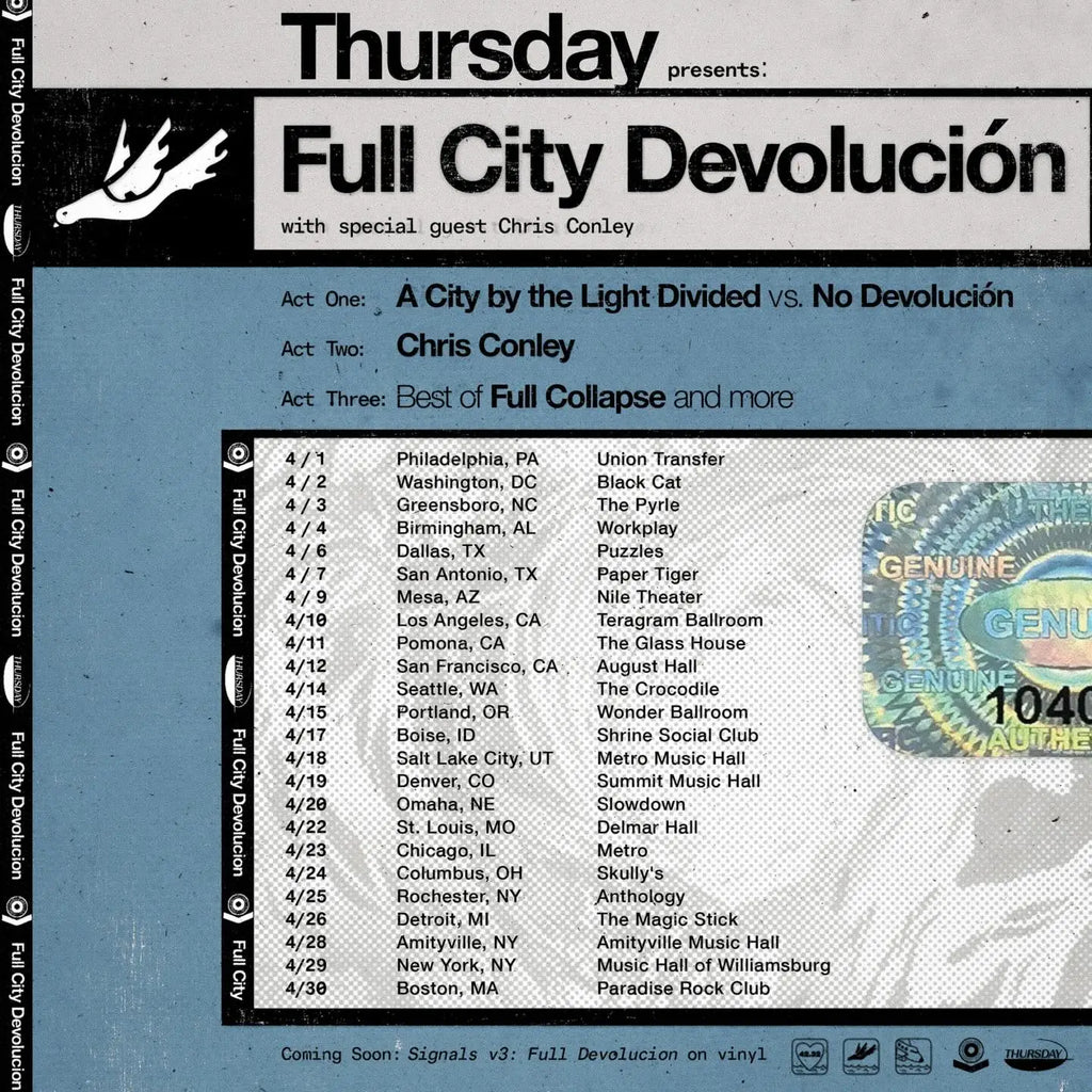 Thursday To Head the ’Full City Devolución’ Tour