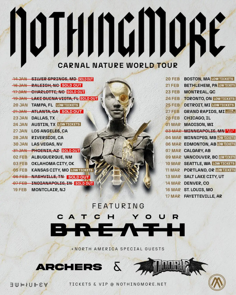 Nothing More Leave It All Onstage on the Carnal Nature World Tour