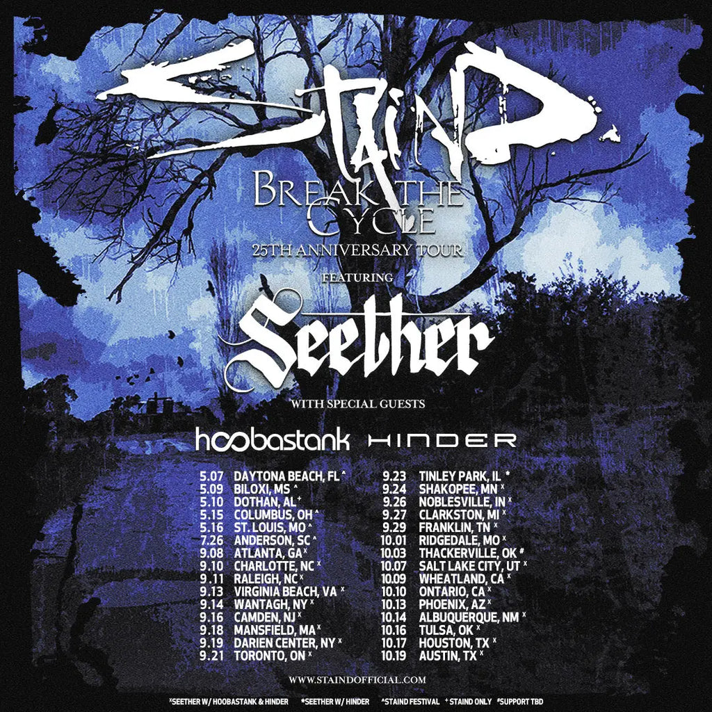 STAIND Announce ’Break the Cycle’ 25th Anniversary Tour