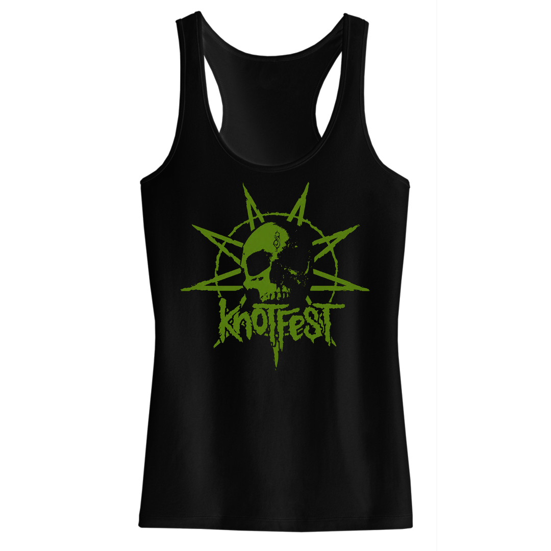 9 Point Skull Star Racerback Tank - S