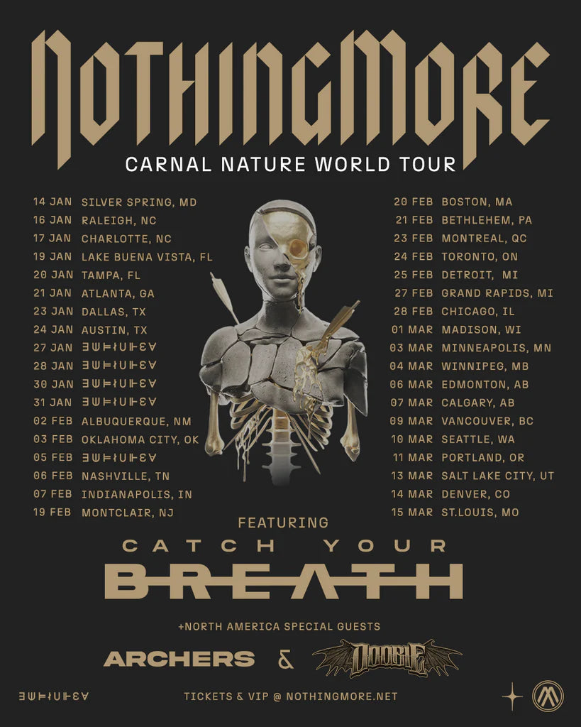 Nothing More Additional Carnal World Tour Dates - PRE-SALE CODE