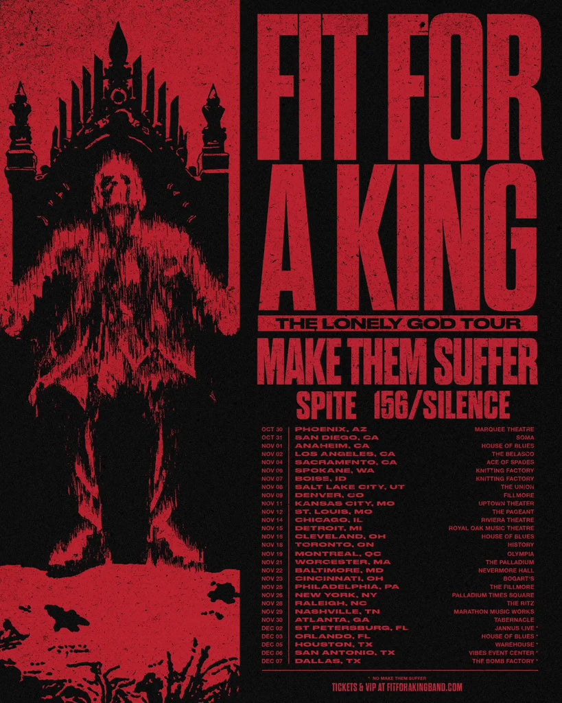 Fit For A King Unveil The Lonely God Fall North American Tour