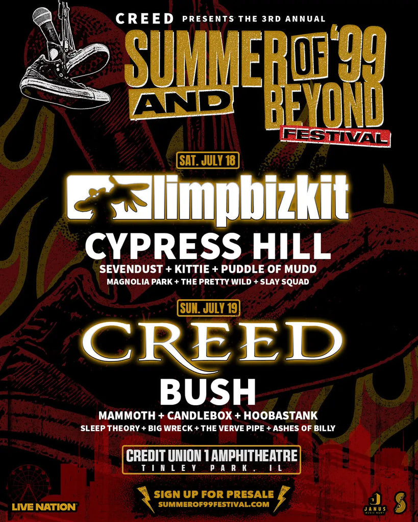 Limp Bizkit Cypress Hill Kittie and More Set for Creed’s Summer Of 99 and Beyond Festival