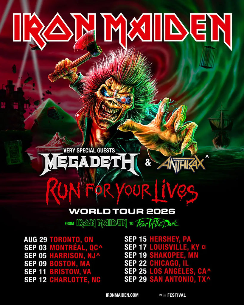 Iron Maiden Recruits Megadeth and Anthrax for Run for Your Lives North American Tour