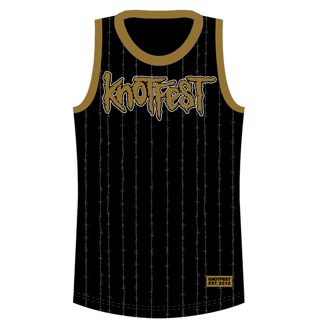 Knotfest 2024 Basketball Jersey In Bronze and Black