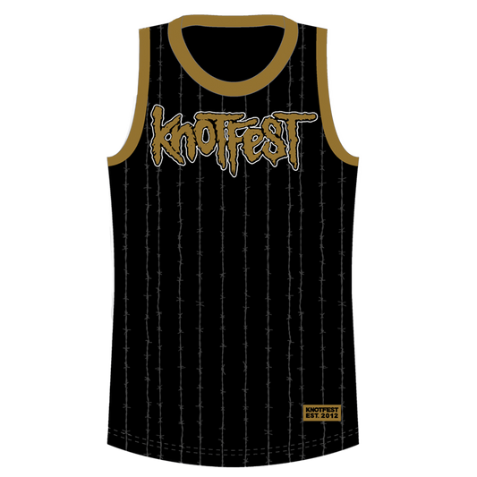 Knotfest 2024 Basketball Jersey In Bronze and Black