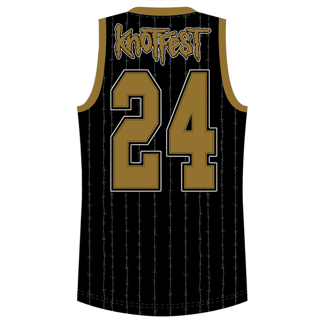 Knotfest 2024 Basketball Jersey In Bronze and Black