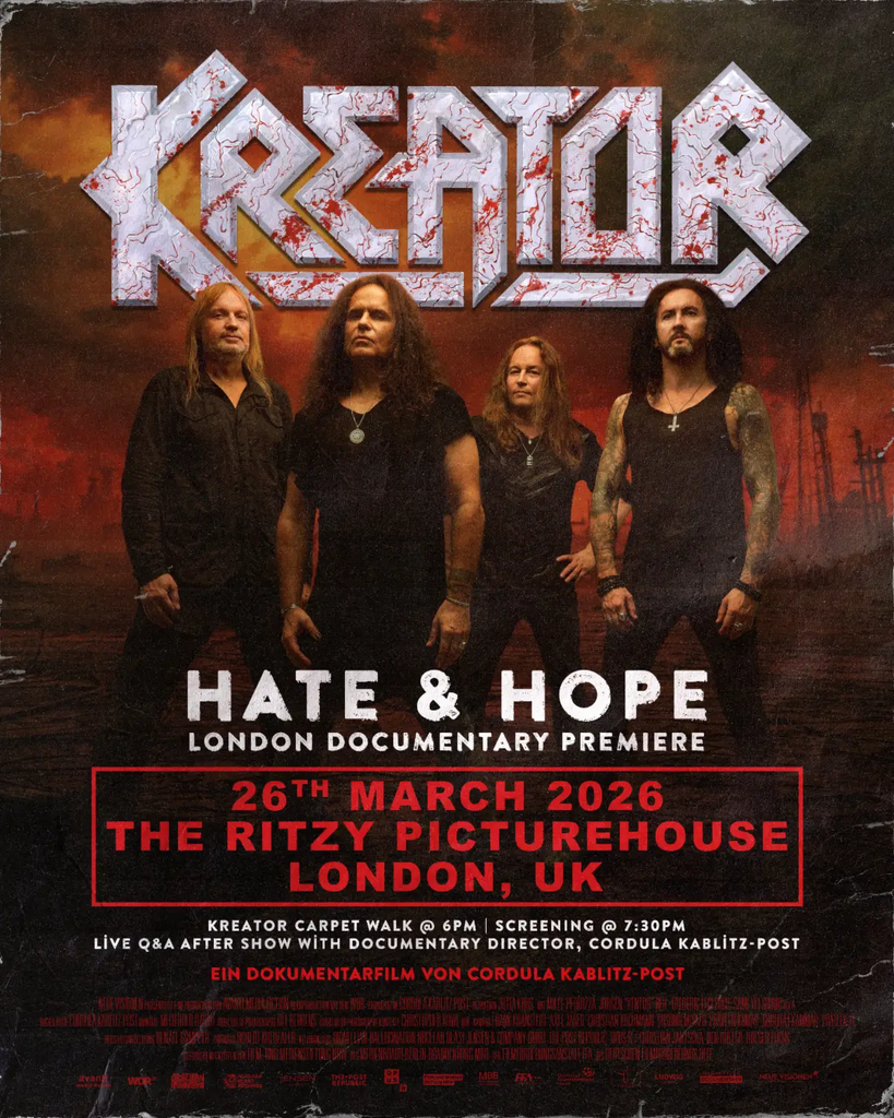 Kreator and Thunderflix to Premiere Hate & Hope Documentary Ahead of UK Tour