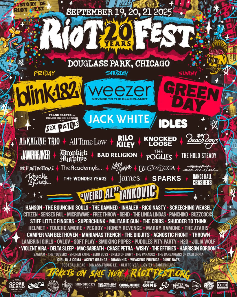 Blink-182 Weezer Green Day Sex Pistols Jack White and IDLES top Riot Fest 2025