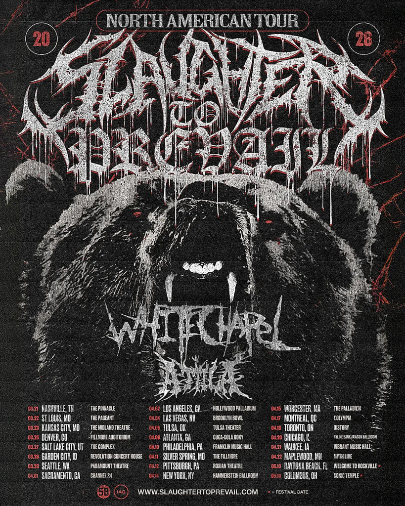 Whitechapel ’Burn Forever’ European Tour with Sylosis and 200 Stab Wounds