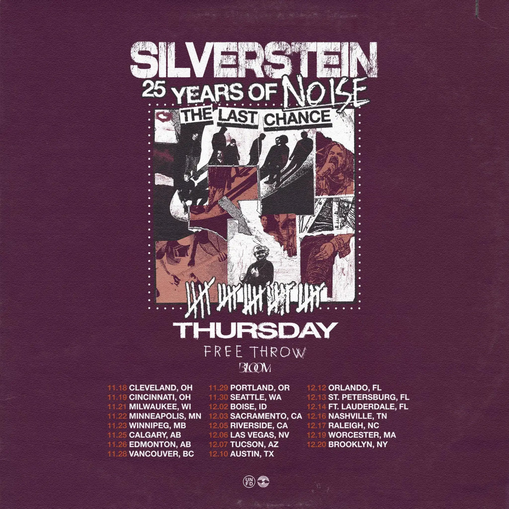 Silverstein Announces Final Leg of the 25 Years of Noise Tour