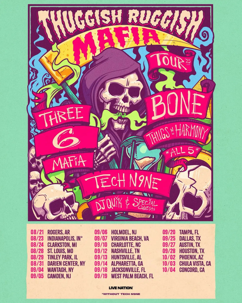 Three 6 Mafia and Bone Thugs N Harmony Team for the ’Thuggish Ruggish Mafia’ Tour