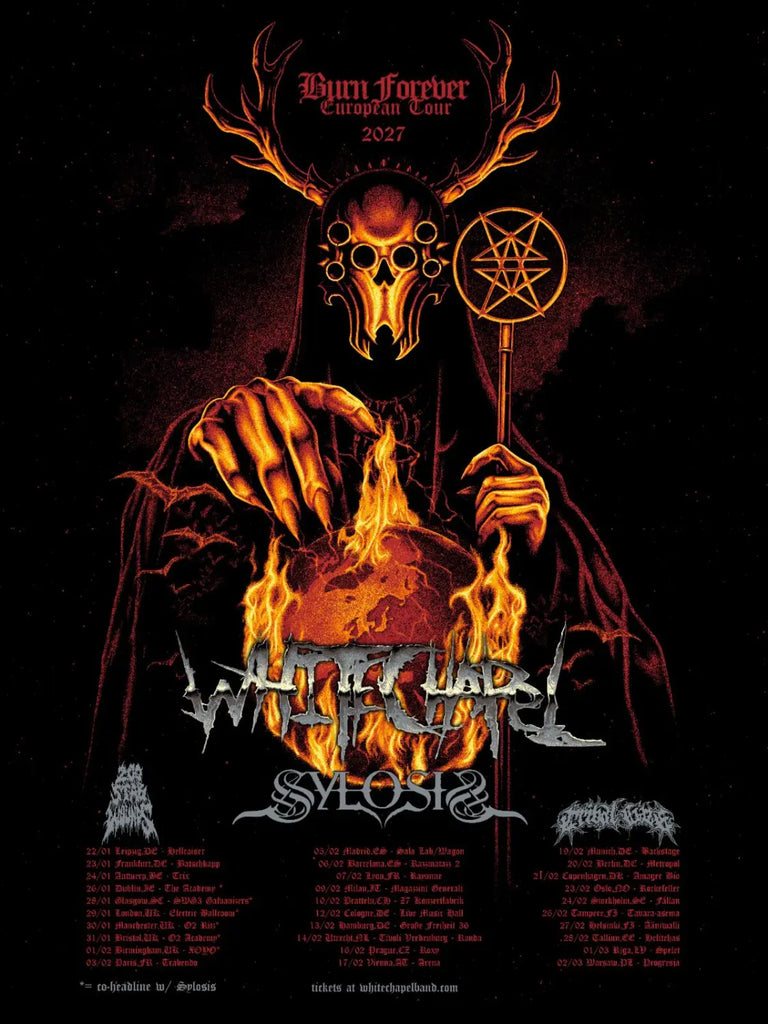 Whitechapel ’Burn Forever’ European Tour with Sylosis and 200 Stab Wounds