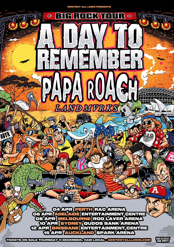 A Day to Remember Team with Papa Roach for 2026 Australian Tour