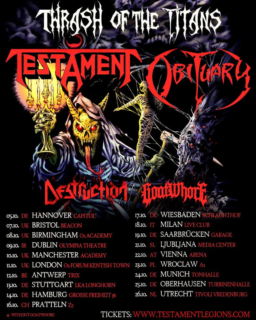 Testament Set EU/UK Leg of the Thrash of the Titans Tour