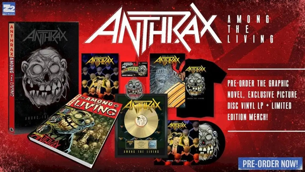 Anthrax and Z2 Comics launch ’Among The Living’ graphic novel featuring an all-star cast of collaborators