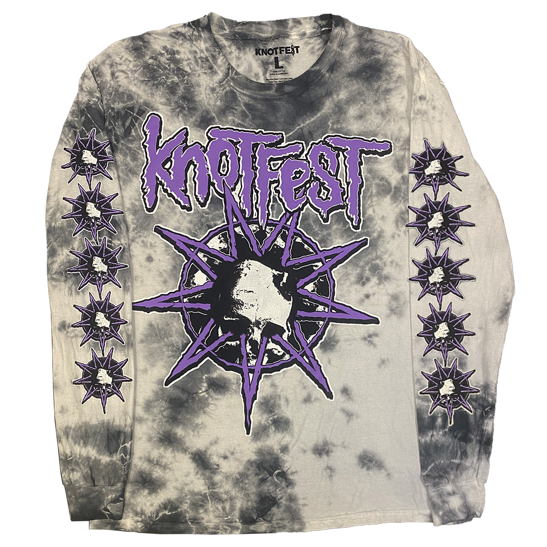 Knotfest Leg 2 Deathknot Purple Bomba Tie Dye Long Sleeve T-Shirt - M