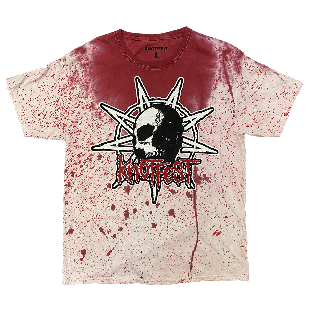 Knotfest Leg 2 Star Skull Blood Splatter T-Shirt - S
