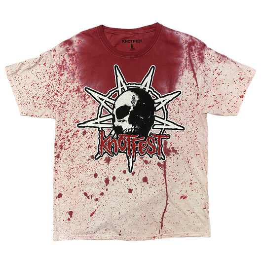 Knotfest Leg 2 Star Skull Blood Splatter T-Shirt - S