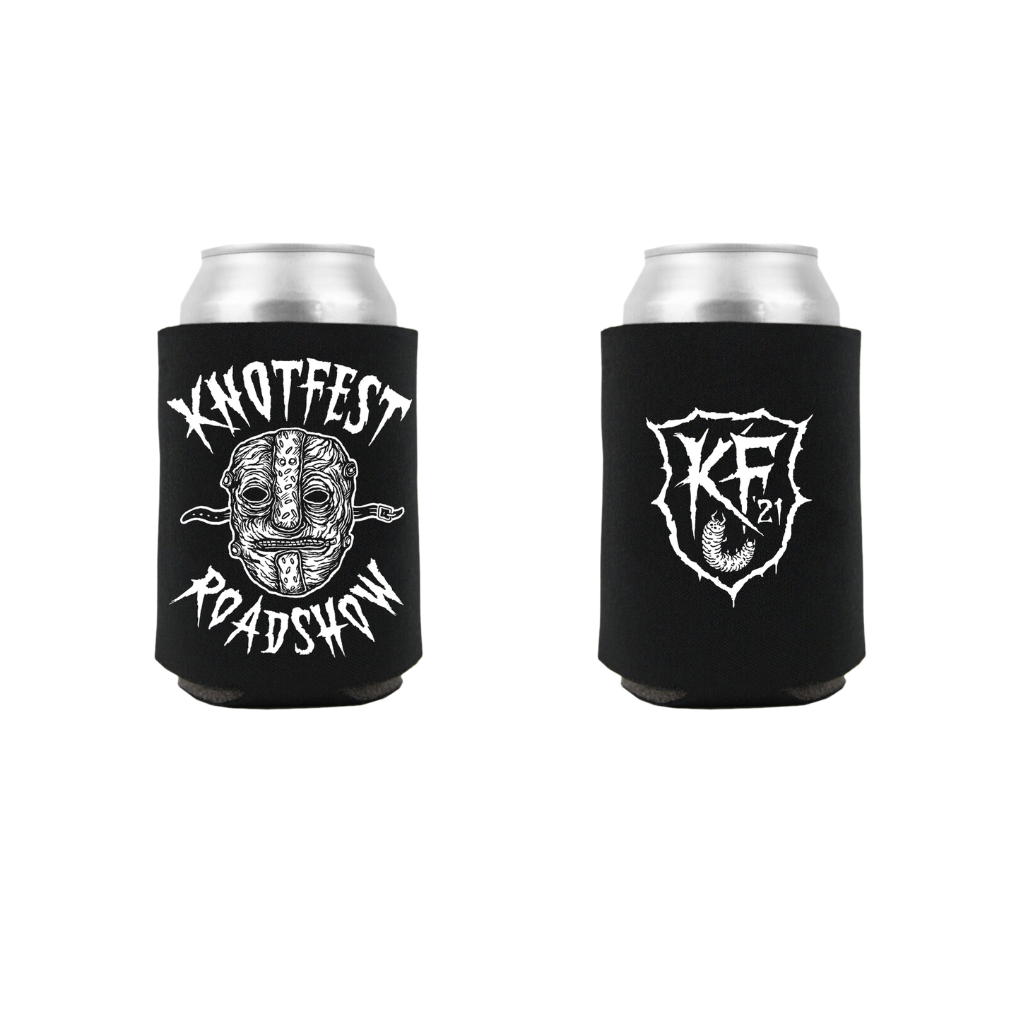 Maggot Mask Beer Koozie