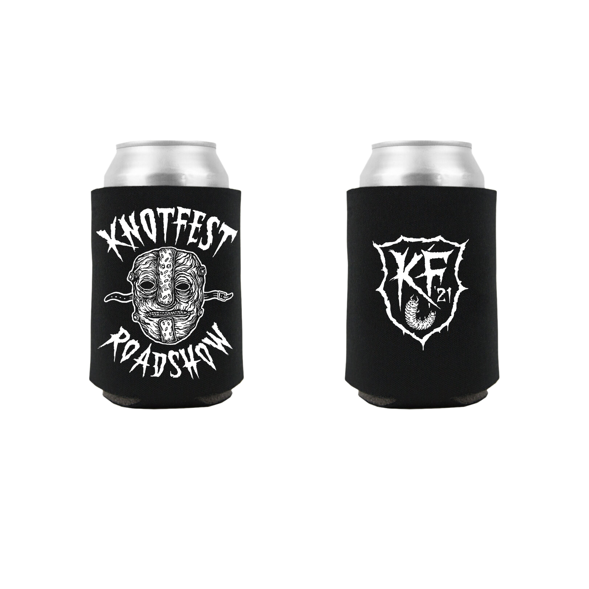 Maggot Mask Beer Koozie