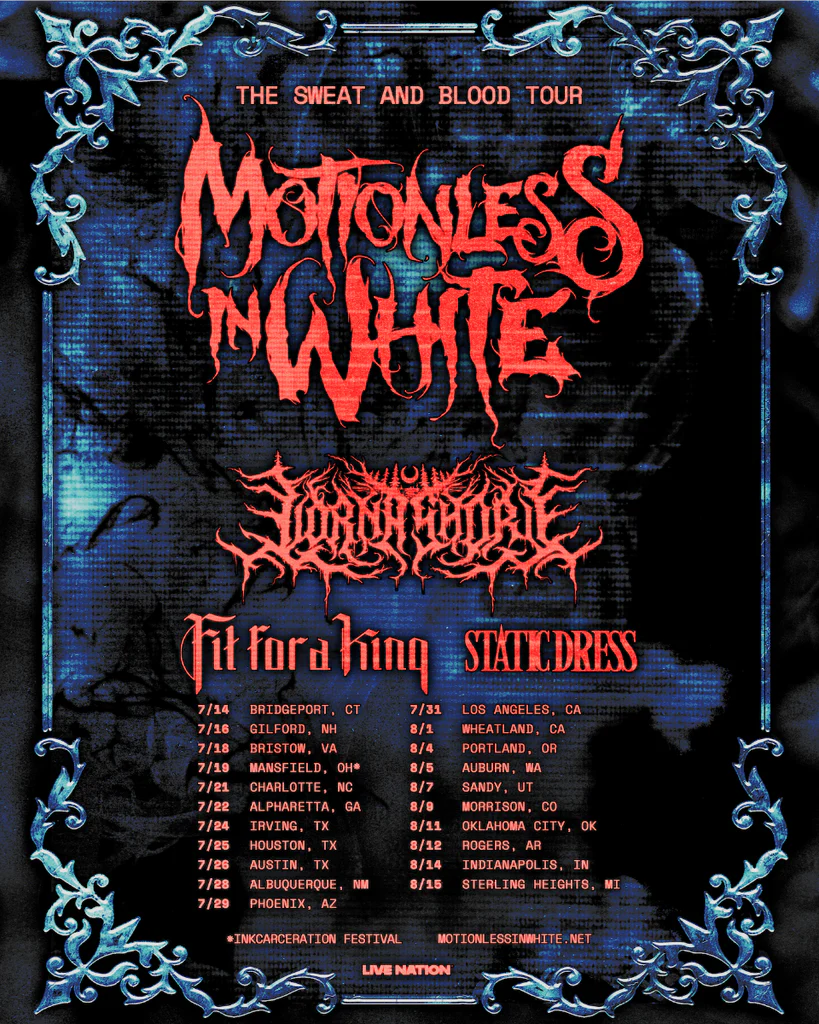 MOTIONLESS IN WHITE - THE SWEAT AND BLOOD TOUR - PRESALE CODE