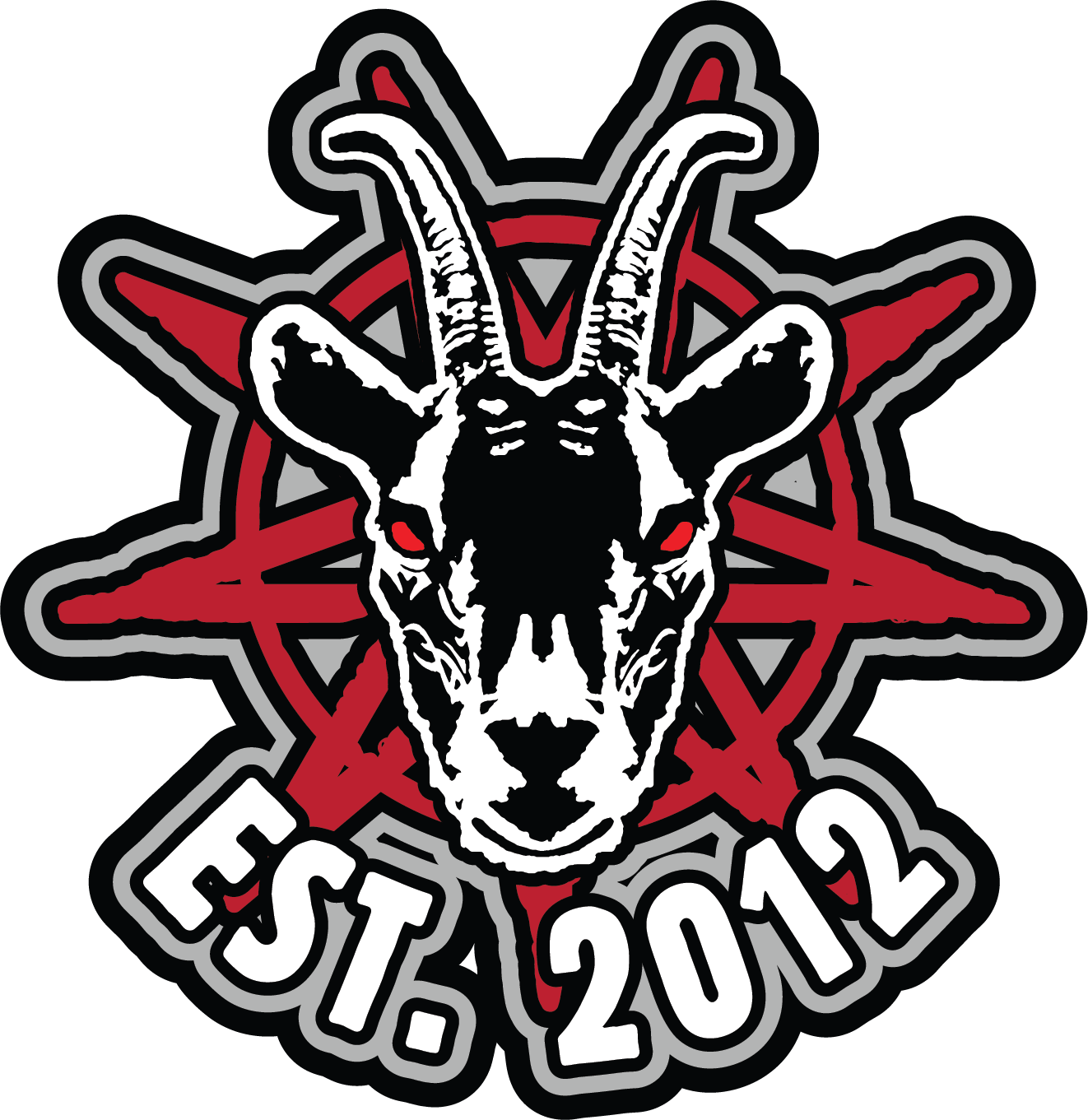 Knotfest Goat Head EST. 2012 Engraved Metal Pin