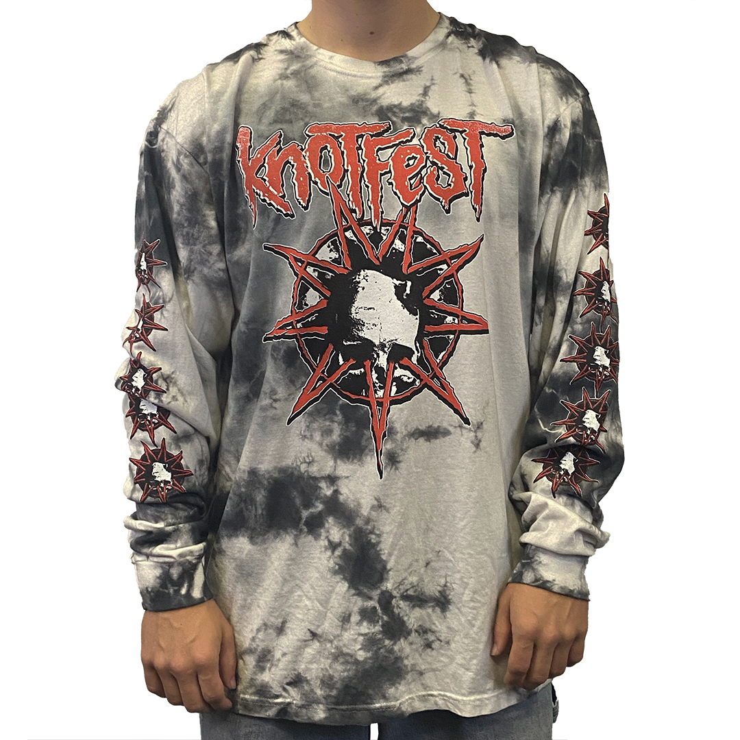 Knotfest Leg 1 Deathknot Red Bomba Tie Dye Long Sleeve T-Shirt