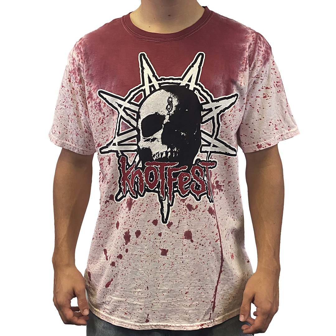 Knotfest Leg 2 Star Skull Blood Splatter T-Shirt