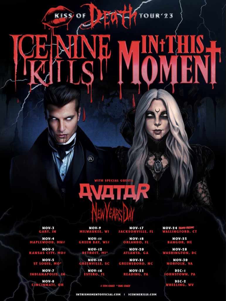 Ice Nine Kills & In This Moment 'The Kiss of Death' Presale Code Knotfest